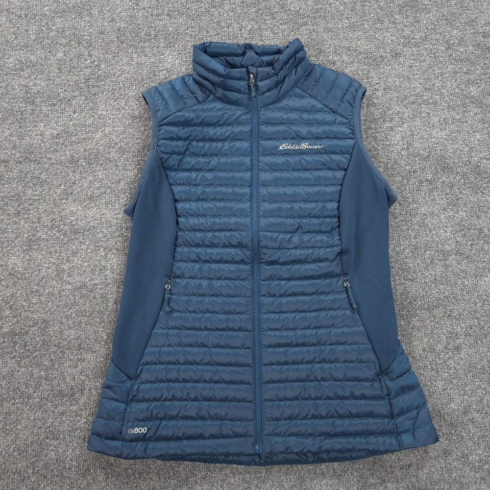 Eddie Bauer Vest Womens S Green First Ascent EB800 Down Puffer‎ Pertex Quilted